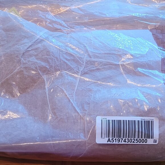 Ahdorned Woven Vegan Leather Handbag Light Brown - Picture 2 of 9